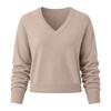 Maglione Pullover da Donna Comodo con Scollo a V e Maniche Lunghe, Top Casual a Maglia Larga Colorato