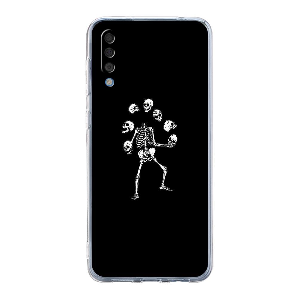 Phone Case For Samsung A14 5G A12 A22 A32 A34 A42 A52 A54 A50 A70 A72 A40 A20E A10S A20S A02S A04S Clear Cover Funny Skeleton