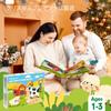Hahaland Montessori-bok for alderen 1 Aktivitetsbok Interaktivt Montessori-leketøy for alderen og 3 10 sider med husdyr - 20-i-1 Brett, 1, 2, -