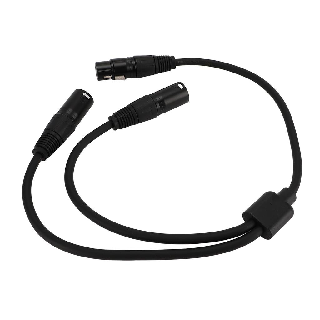 Y Type Splitter Cable 3 Pin XLR Female To Dual Male Adapter Ble Cord for Microphone Amplifier