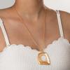 1 Piece of Exaggerated Geometric Pattern Hollow Alloy Pendant for Women's Long Sweater Chain