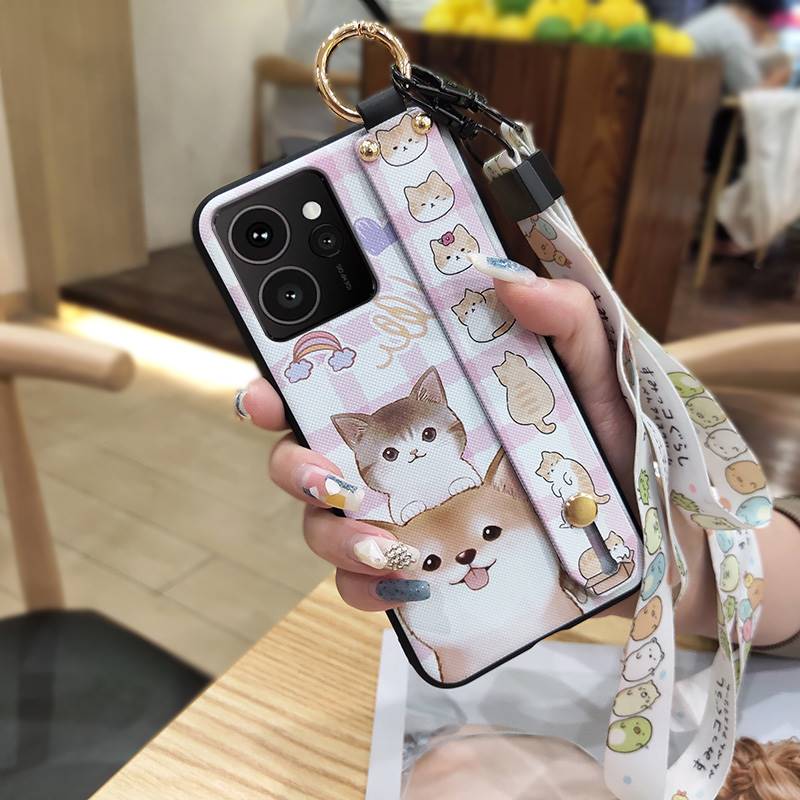 Ring Cartoon Phone Case For Nokia HMD Skyline Shockproof Waterproof Lanyard Kickstand Wristband Anti-knock Protective