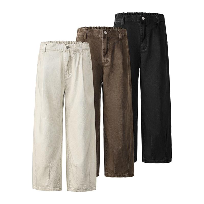 2025 Spring Summer Men Pure Cotton Cargo Pants Korean Style Male Casual Loose Pants Man Overalls Hip Hop Streetwear Trousers