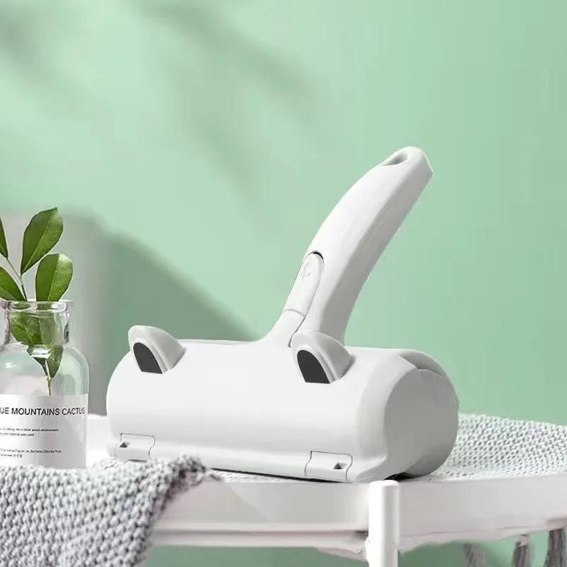 

Щетка для удаления кошачьей шерсти, большой валик для удаления пуха домашних животных, портативный моющийся инструмент для чистки мебели, диванов и кошачьих пуховиков, многоразовый, самоочищающийся белый