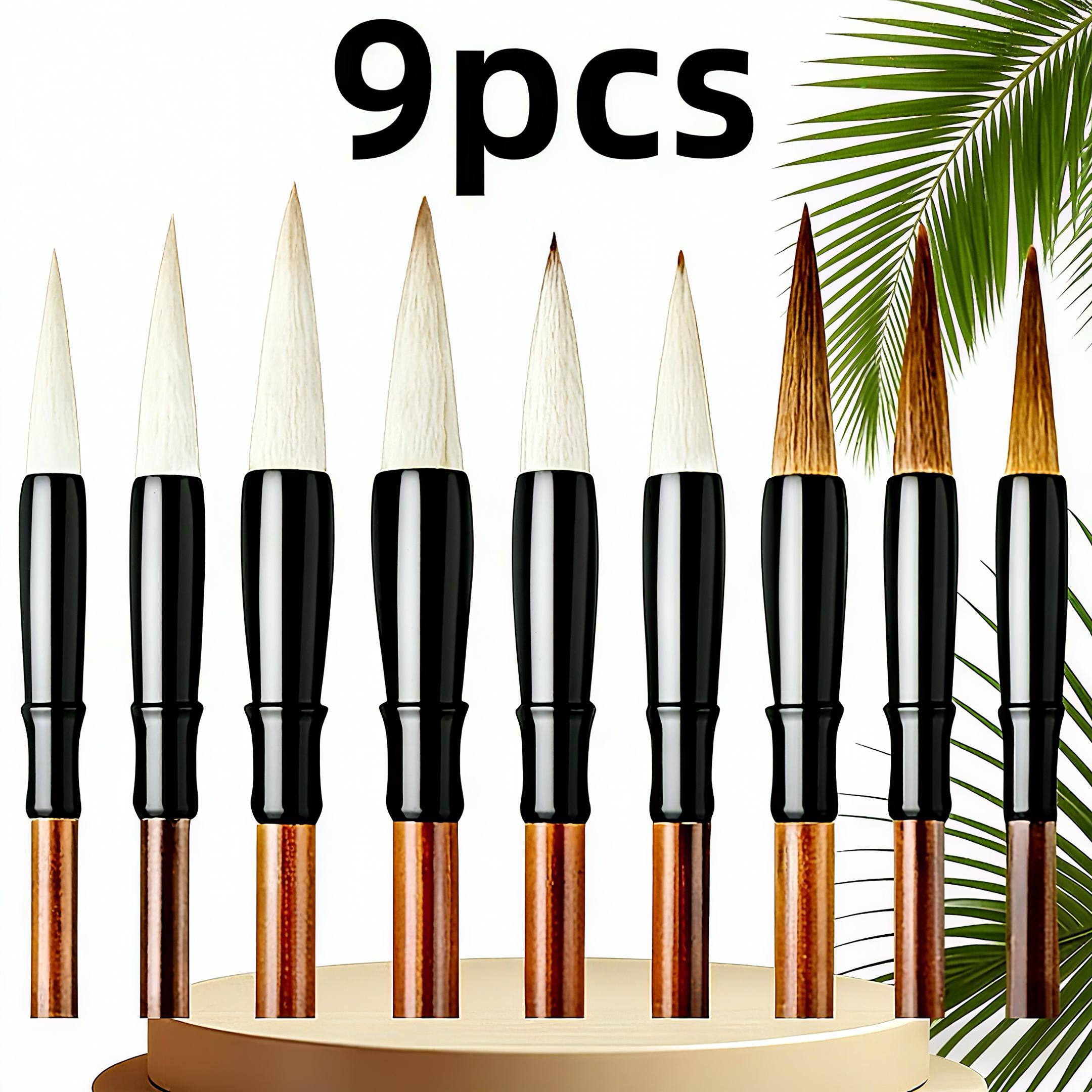

9pcs with High Quality Brush, School Supplies, Chinese Brush Art Supplies, Student Painting Supplies