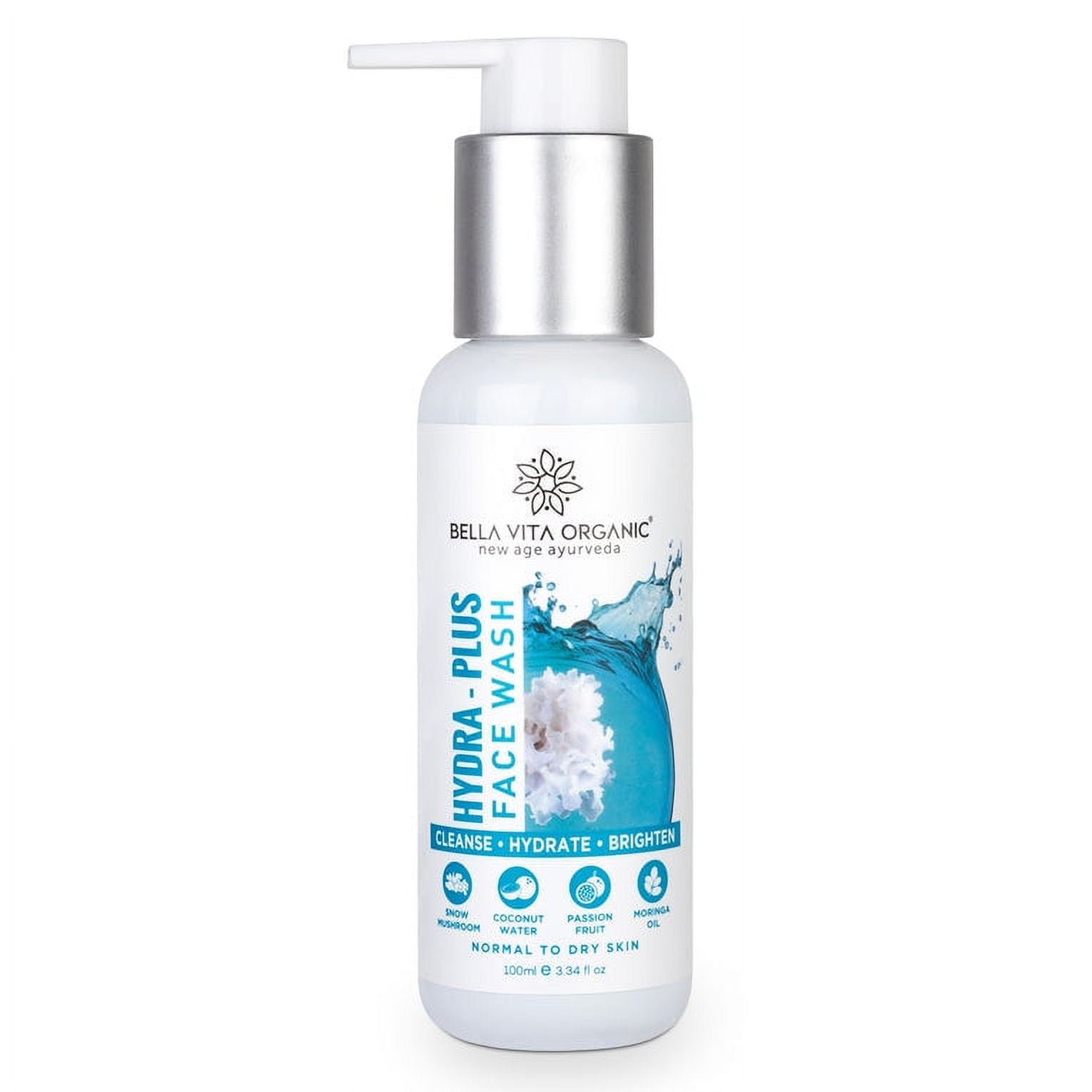 

Bella Vita Organic Hydra Plus гель для умывания для глубокого очищения, уменьшения темных пятен и следов от прыщей, для всех типов кожи, для мужчин и женщин - 100 мл