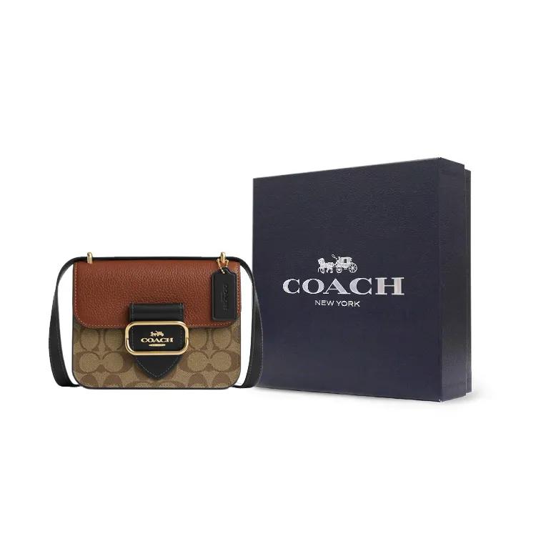 COACH Morgan 18 Square Crossbody Bag In Colorblock Signature Canvas (Unisex) Crossbody Bags CL462 IME7V