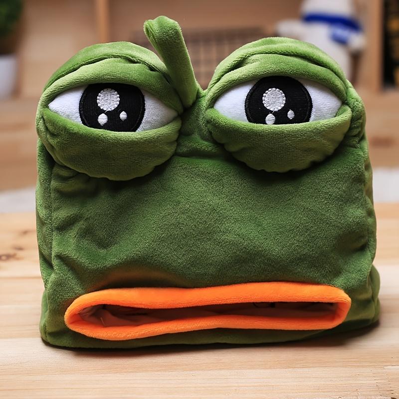 1pc Funny Plush Sad Frog Tissue Box Car Bedroom Dressers Night Stands Paper Tissue Holder Garden Home Decoration Gift Paper Towe