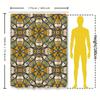 Vintage Boho Floral Shower Curtain Decorblack Yellow Green White Pattern Waterproof Fabric Modern Bathroom Accessories