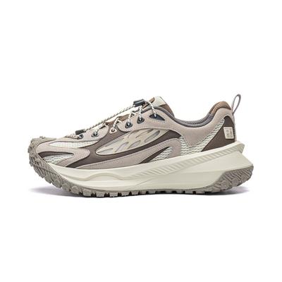 Li Ning Ranger CRC Cushioning Abrasion Resistant Low Top Casual Shoes Unisex Oat Gray Ecru Reindeer Brown AZGW287-1