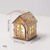 Christmas Luminous Wooden Cabin Ornament - Small House Tree Decoration