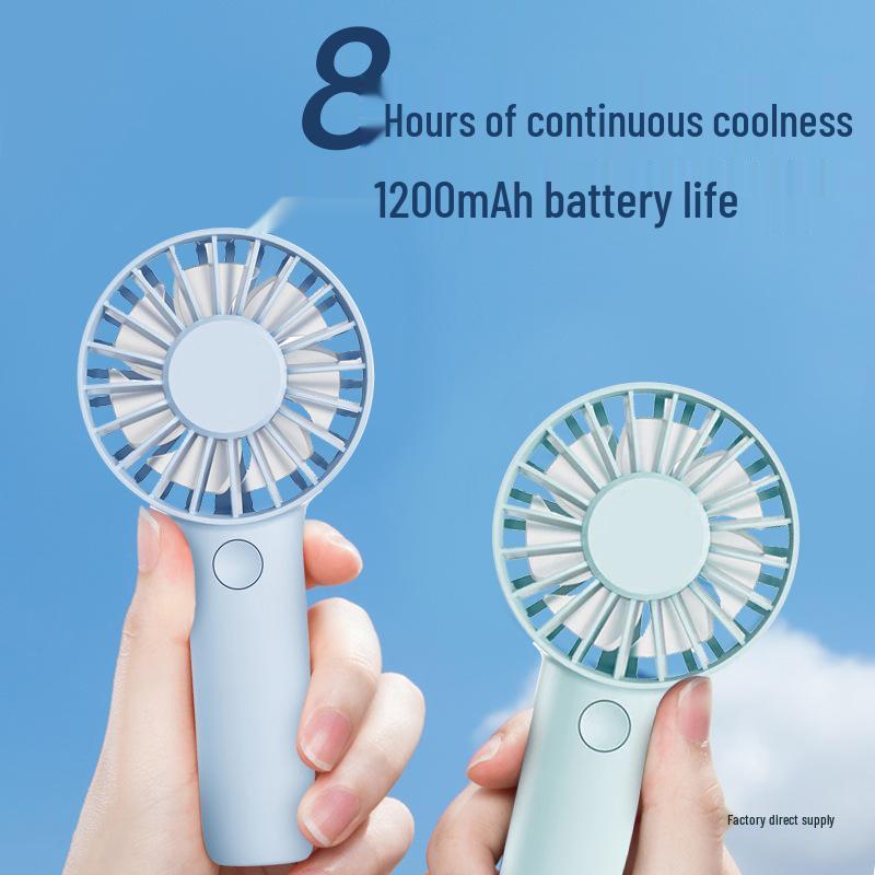 Portable USB Rechargeable Mini Fan for Dorms, Desktops, Outdoor Use