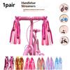 1Pair Star Tassel Handlebar Ribbon, Universal Decor for Bicycle, Motorcycle, Scooter & Balance Bike