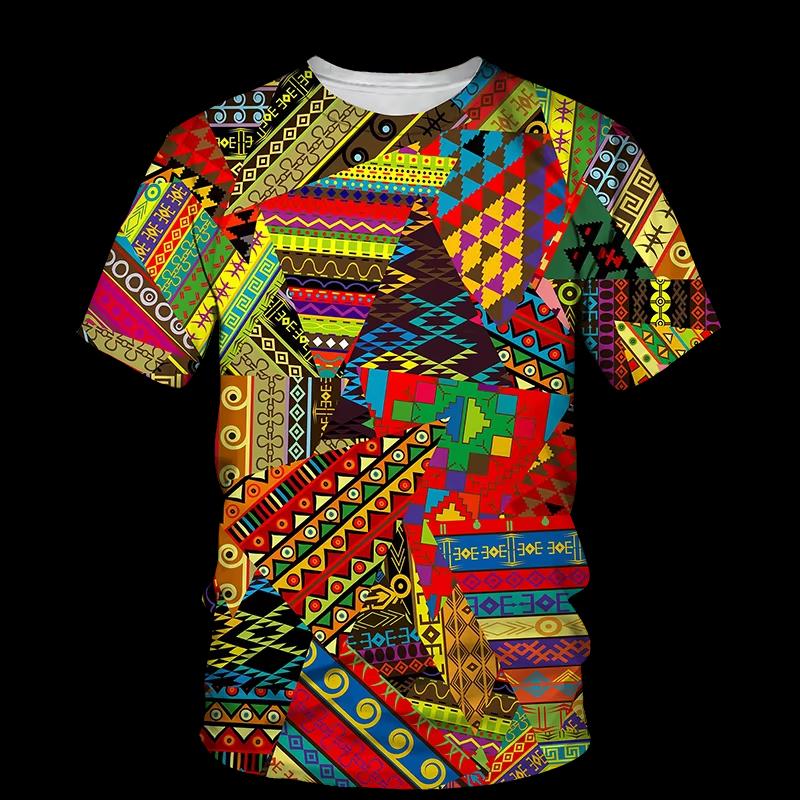 Herren Damen Afrikanische T-Shirts Volksbräuche Ethnisch Stil 3D Gedruckt Mode Übergroß Kurzarm T-Shirt Kinder T-Shirts Oberteile Kleidung