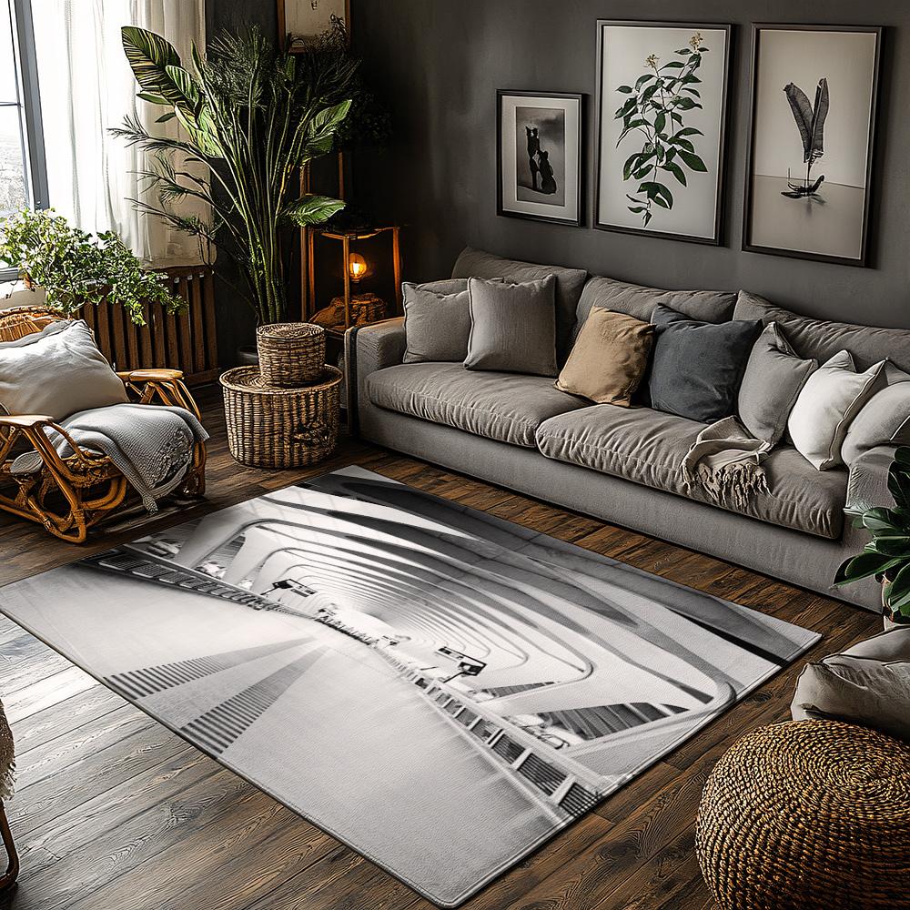 

Современный абстрактный серый геометрический ковер Tuniu для гостиной, спальни, кухни, напольный коврик 50cm x 80cm