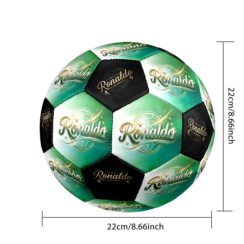 Ronaldo's Golden Celebration Size 5 Football Machine-Stitched Indoor/Outdoor Universal Football Sports Enthusiast Gifts