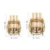 BRGolden Hollow Glass Vase Geometric Semi-circular Stand Floral Vases Terrarium Hydroponics Flower Pot Home Decoration AccessoriesEY