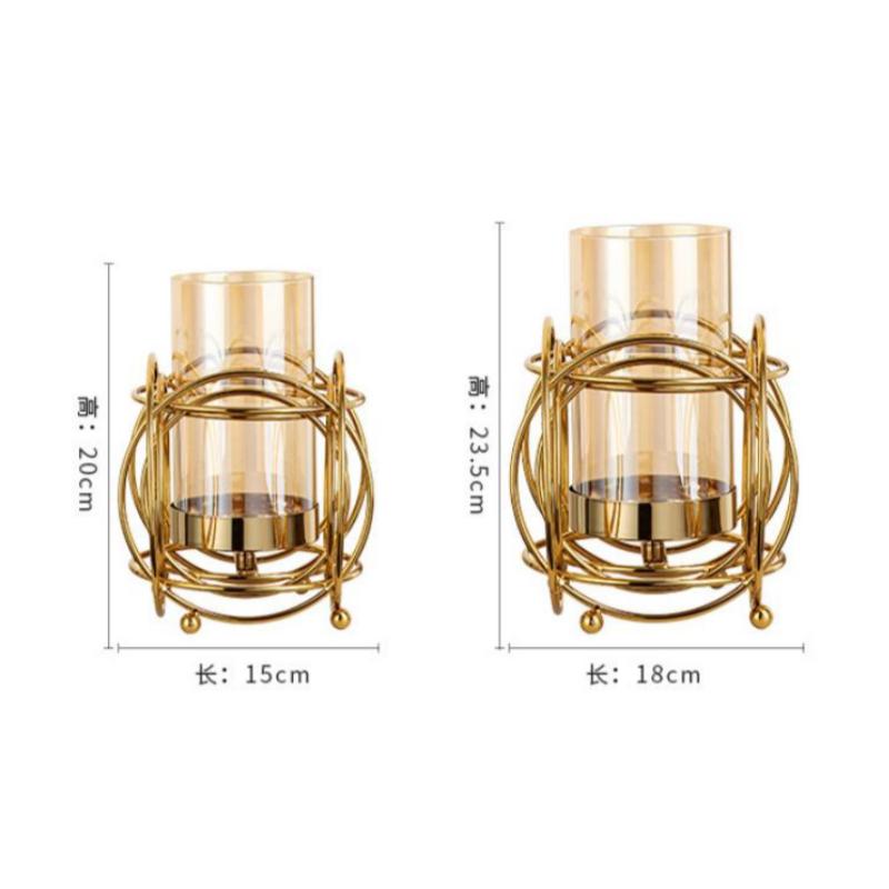 BRGolden Hollow Glass Vase Geometric Semi-circular Stand Floral Vases Terrarium Hydroponics Flower Pot Home Decoration AccessoriesEY