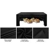 6FT Fitted Stretch Tablecloth Spandex table cloth Table Skirt Black/White Universal for Party, Banquet, Wedding and Events