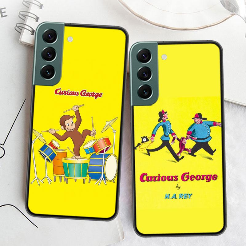 Curious G-Georgeser-m-Monkeis Phone Case For Samsung Galaxy S22 S25 Ultra S21 S10 Plus S26 Edge S20 S23 S24 FE Cover Silicon