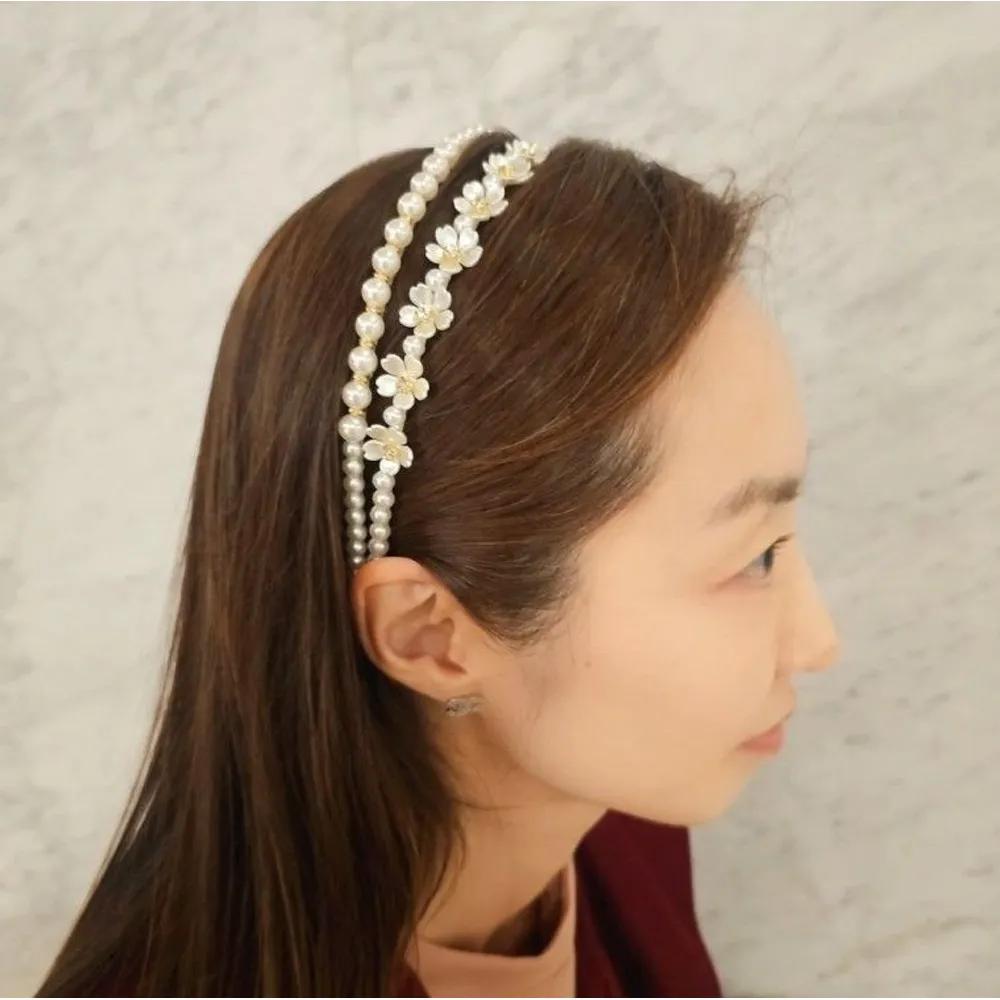 Pearl Hairband Double Strand DIY Wedding Tiara Headband Supplies
