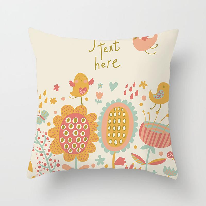 Love Tree Square Pillowcase Car Sofa Office Chair Pillowcase Simple Home Decor Ornaments
