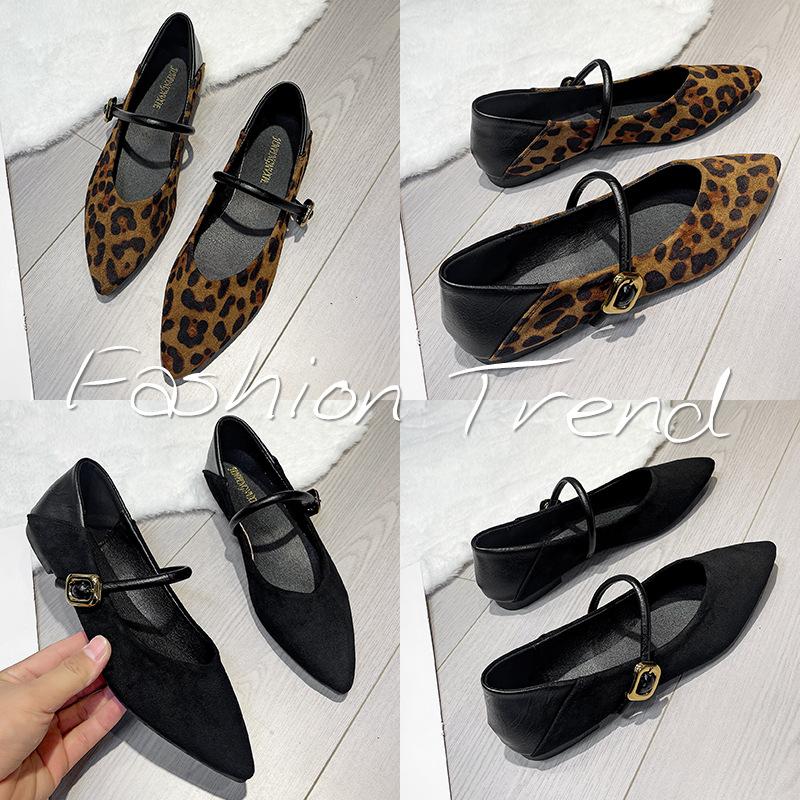 Pointed Inner Height Increase Commuter Work Shoes French Retro Light Mouth Single Shoes Fashionable Versatile One-word Belt Mary Jane Shoes Women