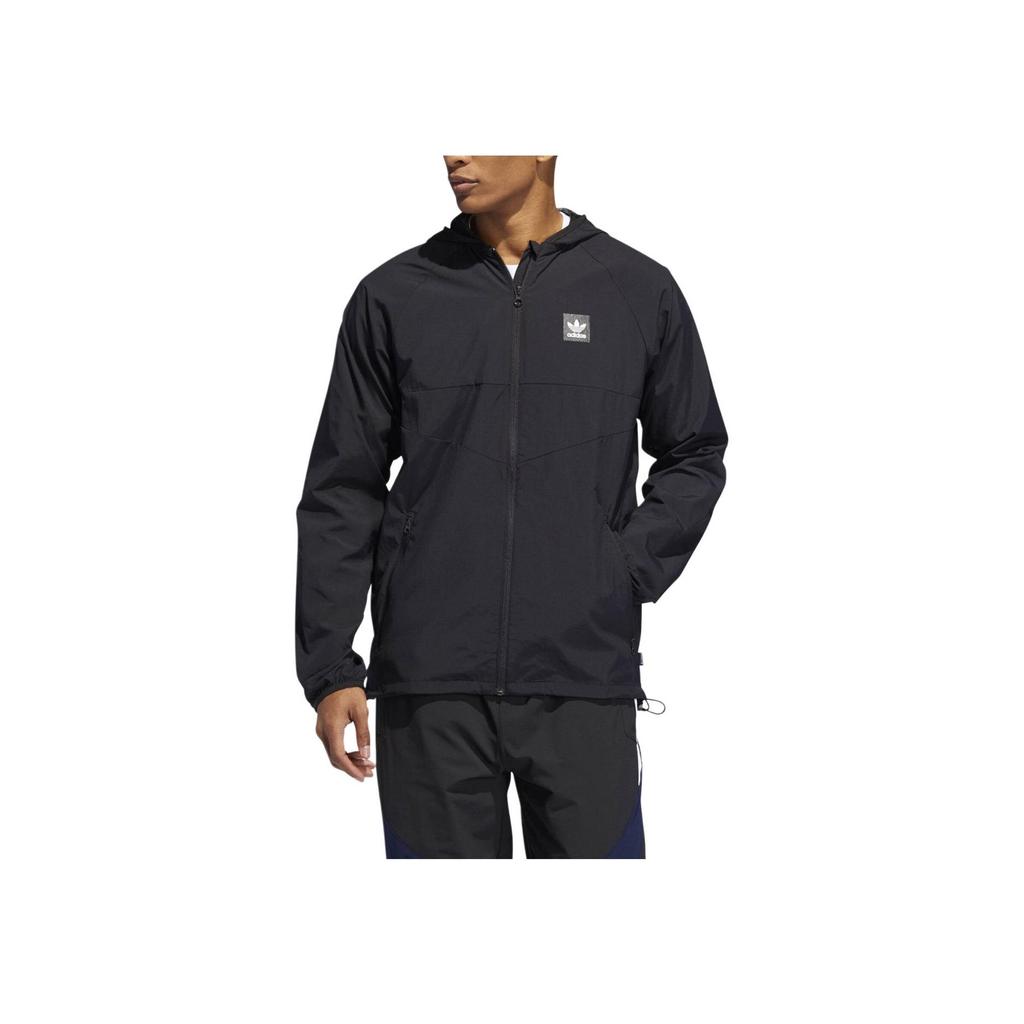 Adidas Originals Trefoil Sports Hooded Casual Jacket Men Jacket Black DU8322