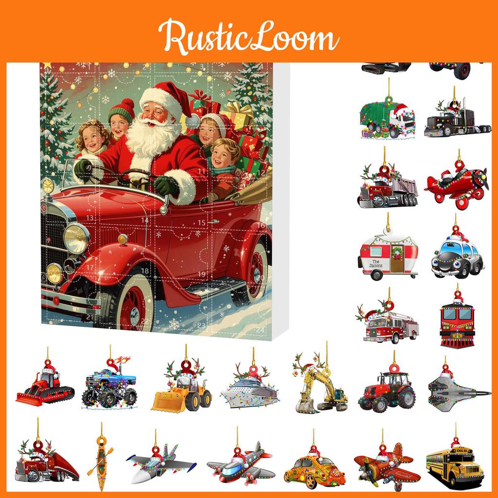 Christmas Countdown Blind Box With Santa Claus Acrylic Hangings For Holiday Decor And Gift Giving