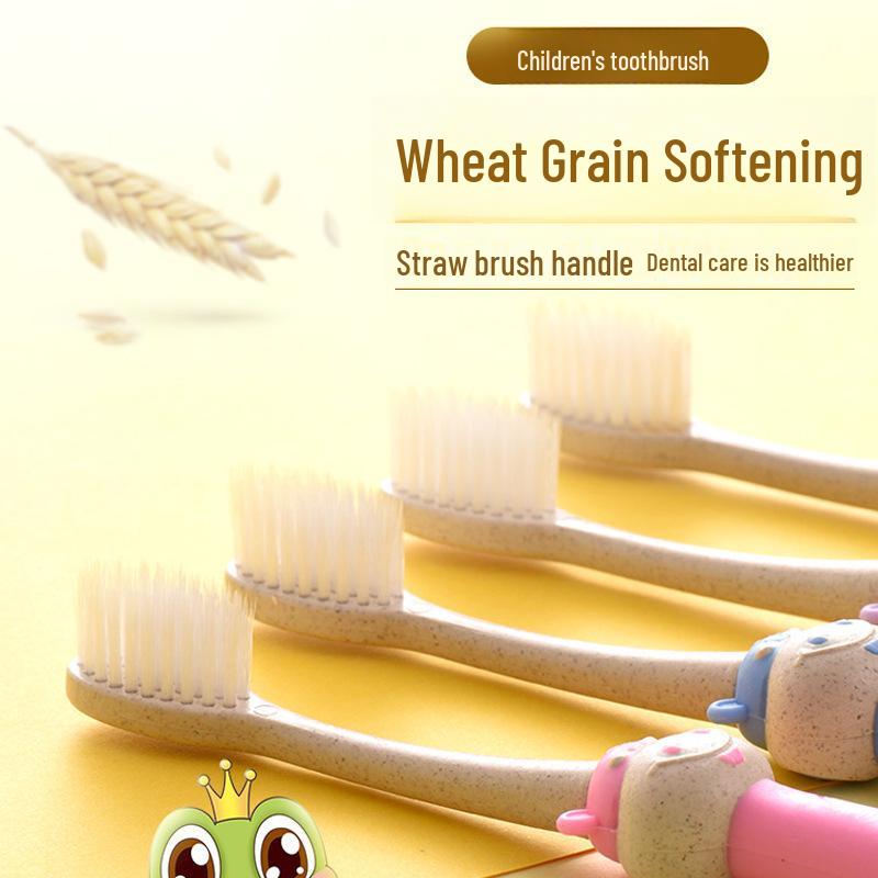 Frog Prince Aiyaxing Children's Wheat Grain Soft Baby Toothbrush