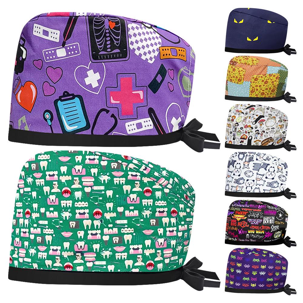 Women's Cotton Surgical Cap - Tie-up Medical, Dental, Salon, and Chemotherapy Head Coverings