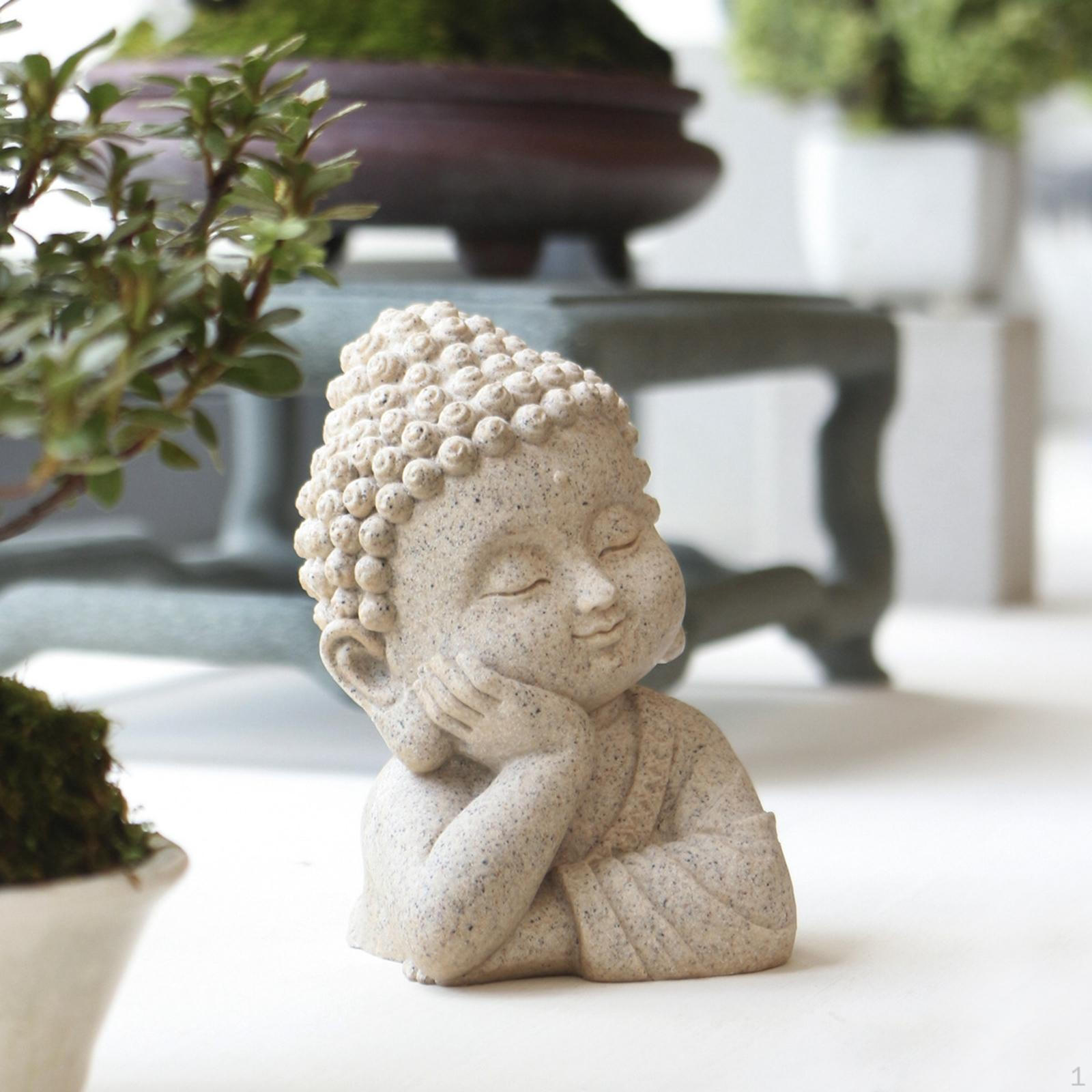 Buddha Statue Sculpture Collection Feng Shui Decor Resin Figurine Tabletop Ornament for