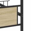 Bed Frame without Mattress Sonoma Oak Finish 140 x 190 cm Engineered Wood