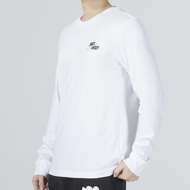 Nike T-Shirts Herren Weiß Rundhals Mäßig Gerader Schnitt DZ2696-100