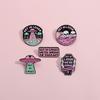 Purple Cartoon Creative Skull Brooch With Eyecatching Letters For Outfits Fashionable