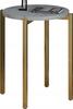 Modern Round Nightstand 35X35X46 Cm Metal Gold