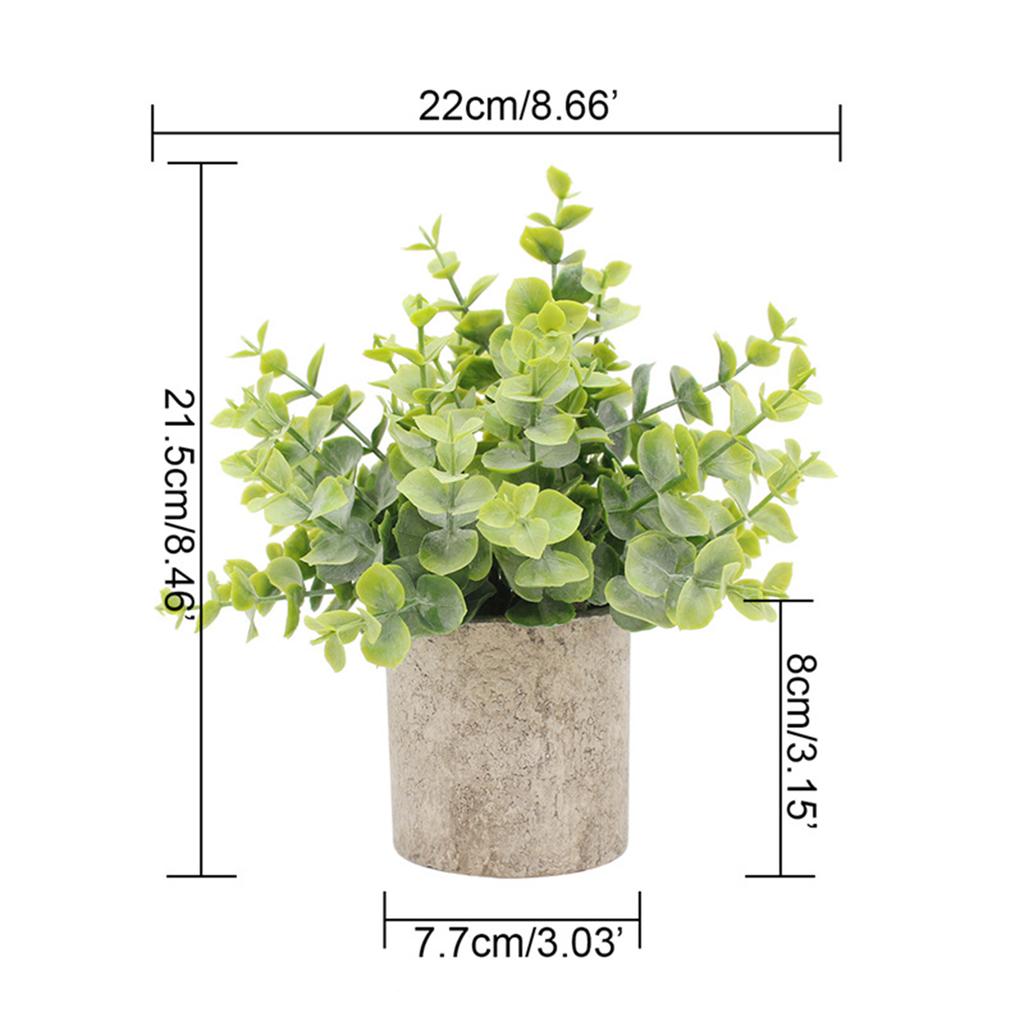 3pcs Potted Artificial Plant Fake Green Grass Leaves Artificial Simulation Plants Sets for Home