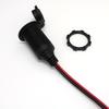 Kaito Denshi Female Cigarette Lighter Socket with Lid, 1 Branch Uncut, Power Cable, 12 V, 11.8 inches (30 cm)