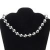 Stylish Beaded Necklace Handmade Alloy Clavicle Chain Silver Beaded Ornament