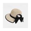 Tie Ponytail Bow Hole Straw Hat Women Sun Hat With Ventilation Sunshade Function