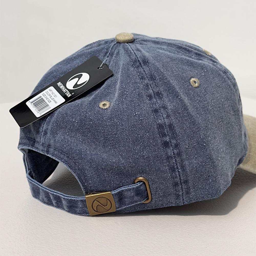Nyuhaeteun Vintage Washed Ball Cap (Blue/Khaki)