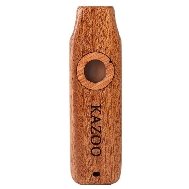 Retro Mahogany Wood Kazoo Flute Musical Instrument Guitar Accompany Kazoo Flute