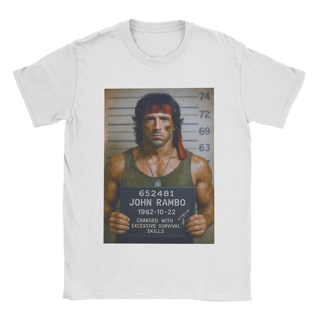 John Rambo T Shirt Unisex Cotton Funny TShirt Crewneck Tees Short Sleeve Clothing Printing