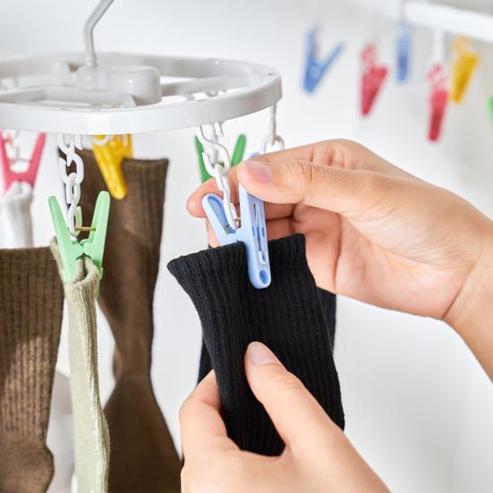 Clips Drip Hanger Oval Shape Moisture-proof Plastic Rotating Hooks Underwear Drying Rack Household Supplies