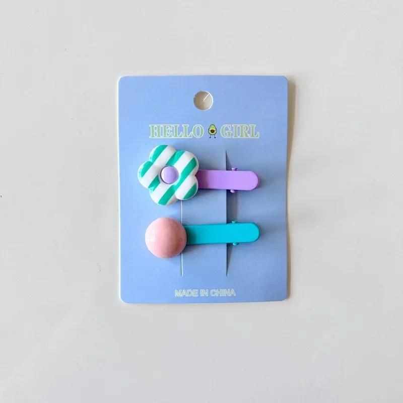 

2pc Cute Metal Flower Hair Claw Side Clips for Women Girls Kids Child Hairpin Gift Party Hair Accessories Headwear Ornament