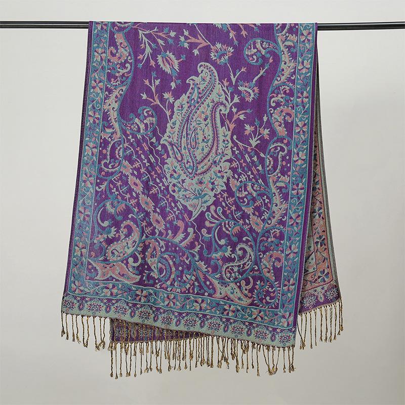 Women's Luxury Autumn Cashmere Printed Jacquard Shawl Scarf