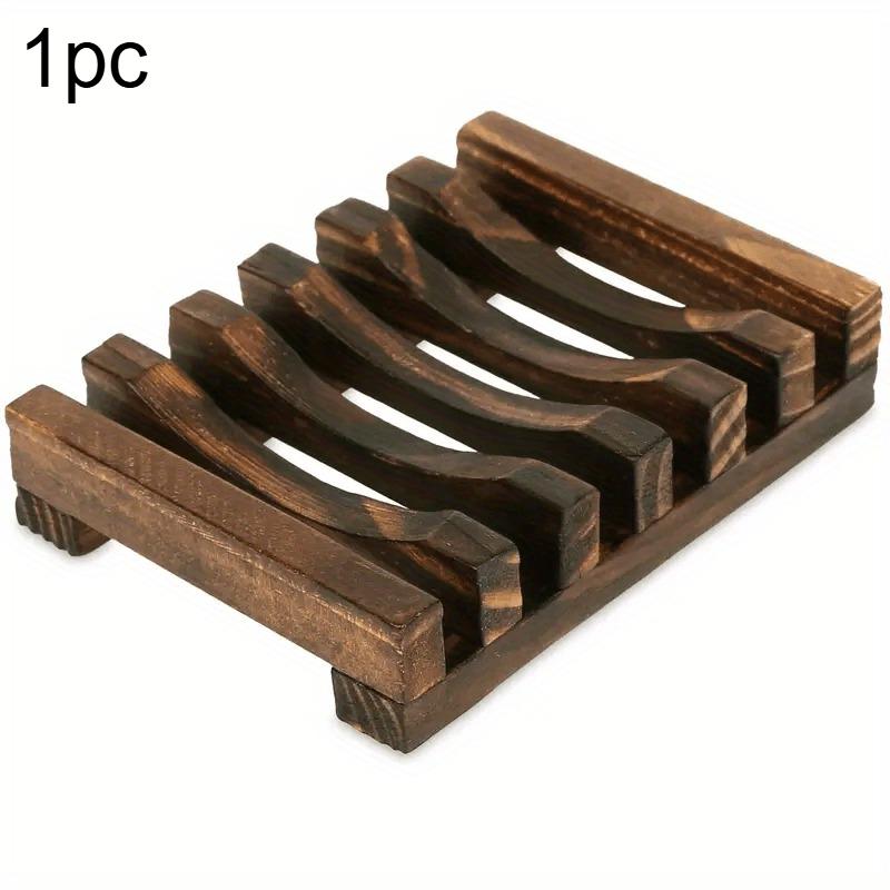 

1pc Soap Box Wooden Bath Soap Holder Creative Fashion Tray Wooden Prevent Mildew Drain Box Kitchen Bathroom Washroom Tools