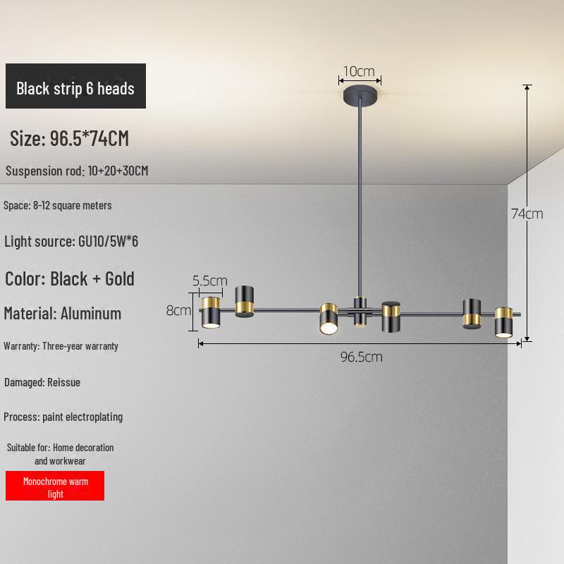 Modern Post-Modern Multi-Head LED Chandelier: Stylish Luxury for Dining Tables, Restaurants, and Bars