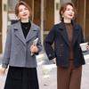 Manteau à la mode en mélange de laine: Style Amincissant & Anti-Âge Automne/Hiver 2025 pour Femmes d'Âge Moyen