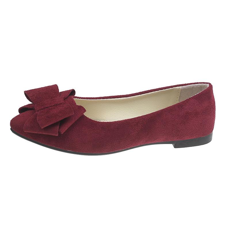 Bow-knot Flat Shoes, Simple Low-cut Work Shoes, Fashion Banquet Pointed-toe Flat Women's Shoes